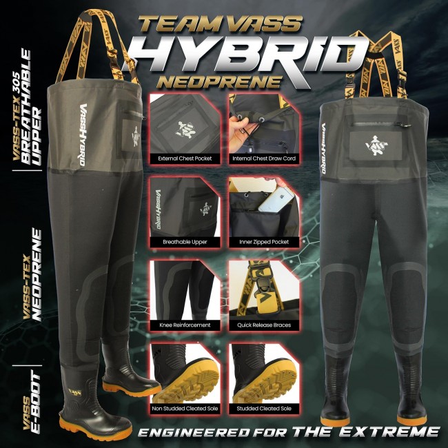 Team Vass Hybrid Neoprene / Breathable Chest Wader